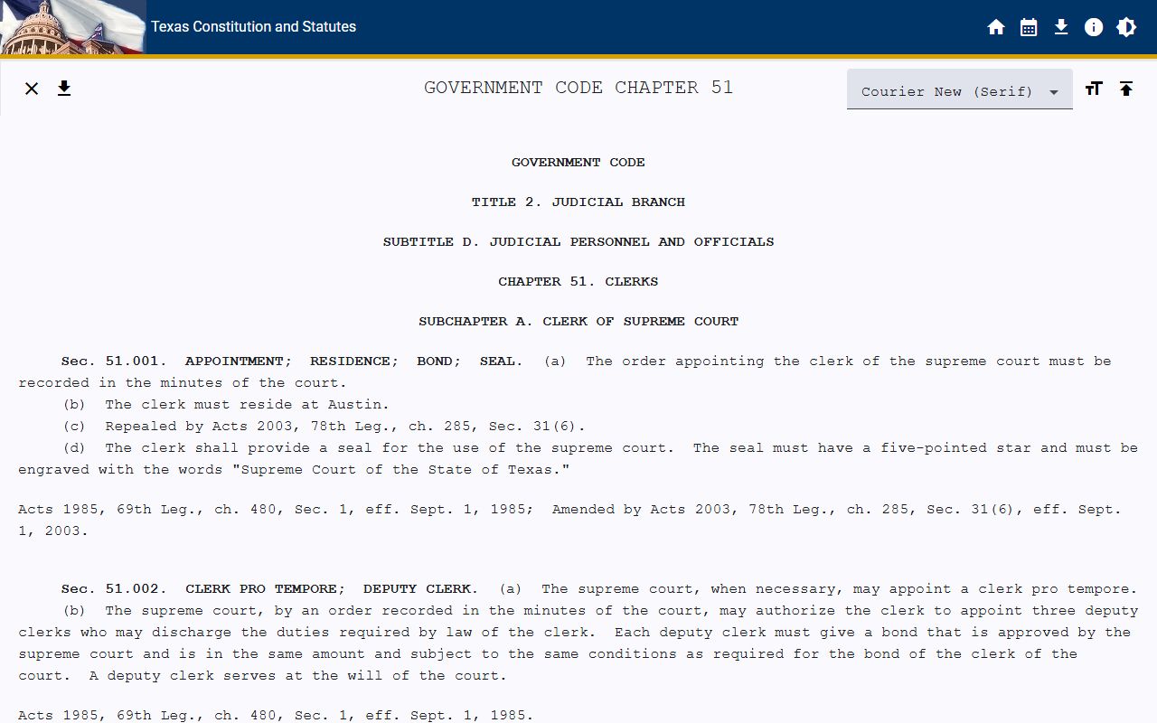 Collin County traffic court records and the Texas court clerk fees statute under Government Code Chapter 51