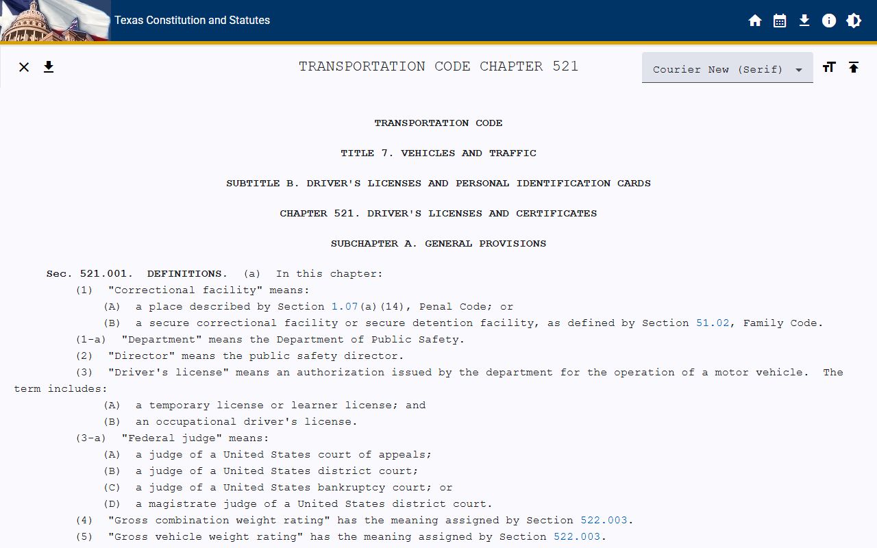 Collin County traffic court records and the Texas driver license records statute under Transportation Code Chapter 521