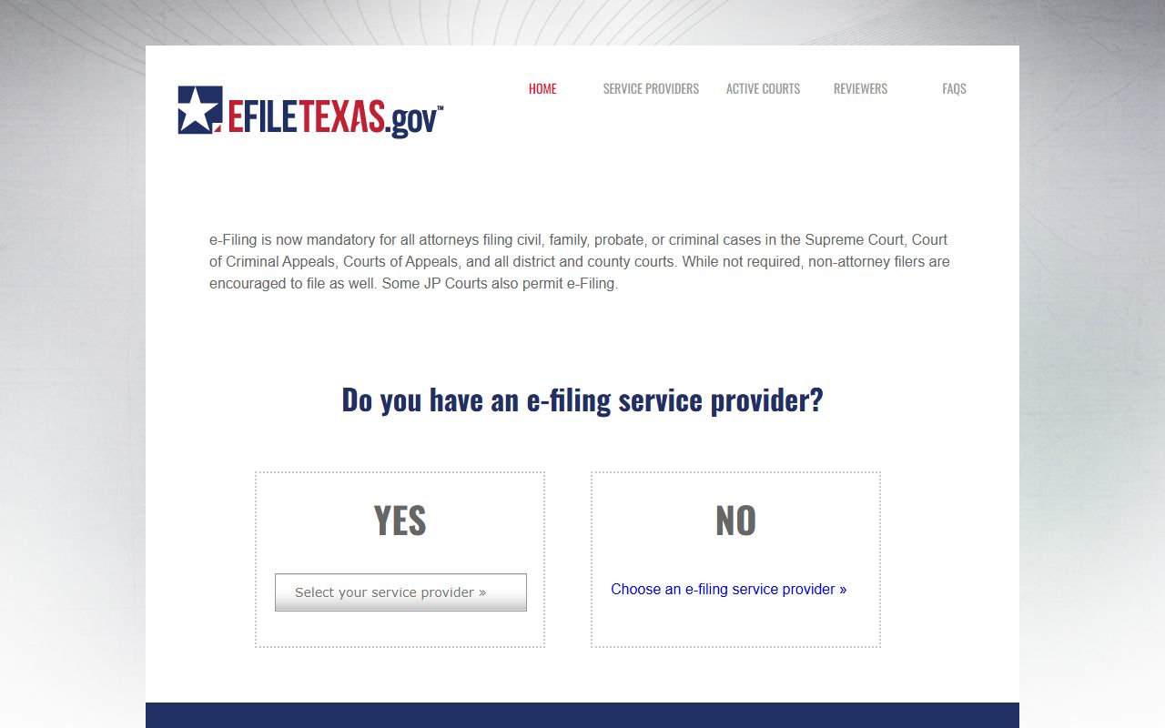 Collin County court records e-filing through the eFileTexas portal