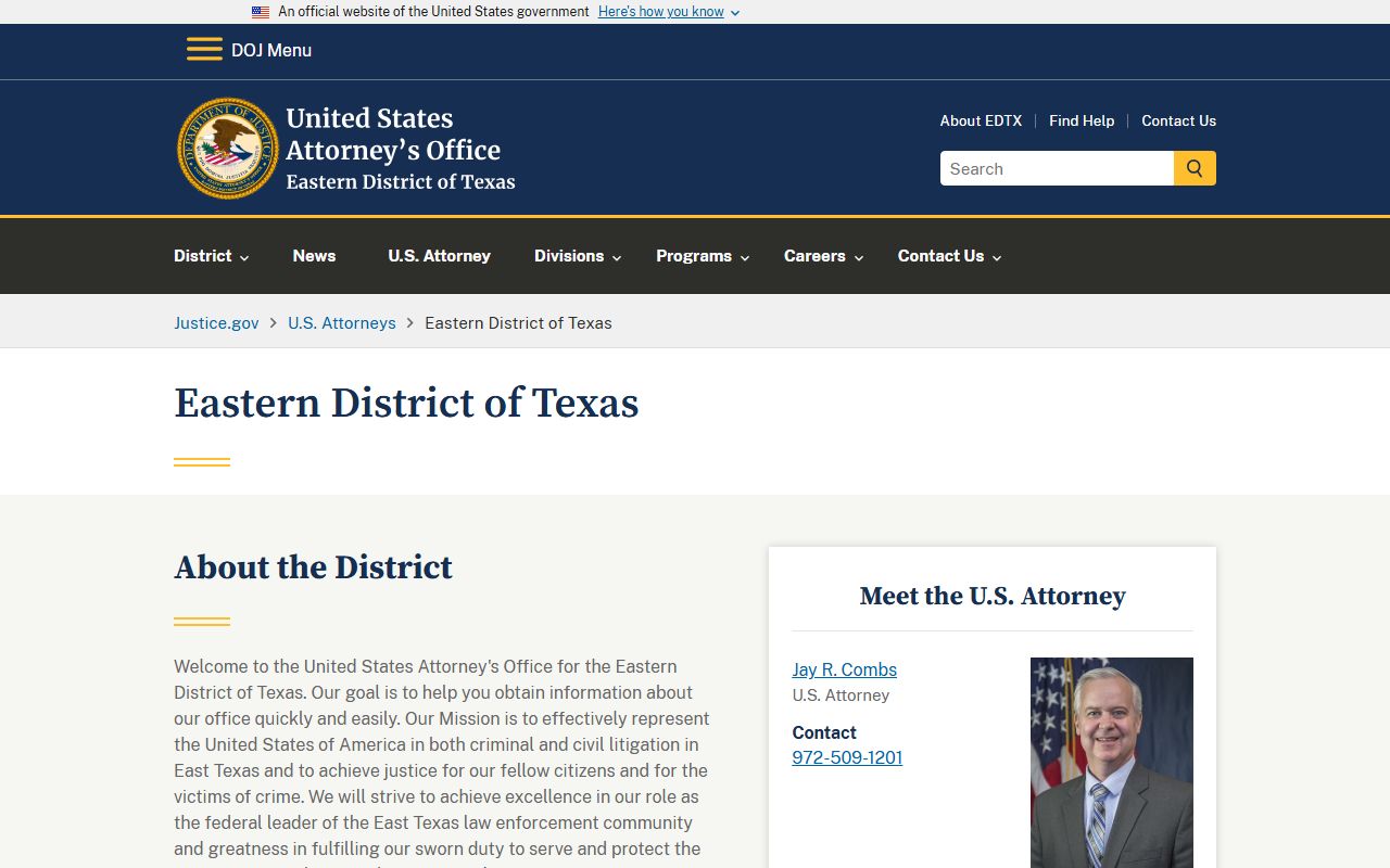 Collin County public records and the U.S. Attorney Eastern District of Texas site