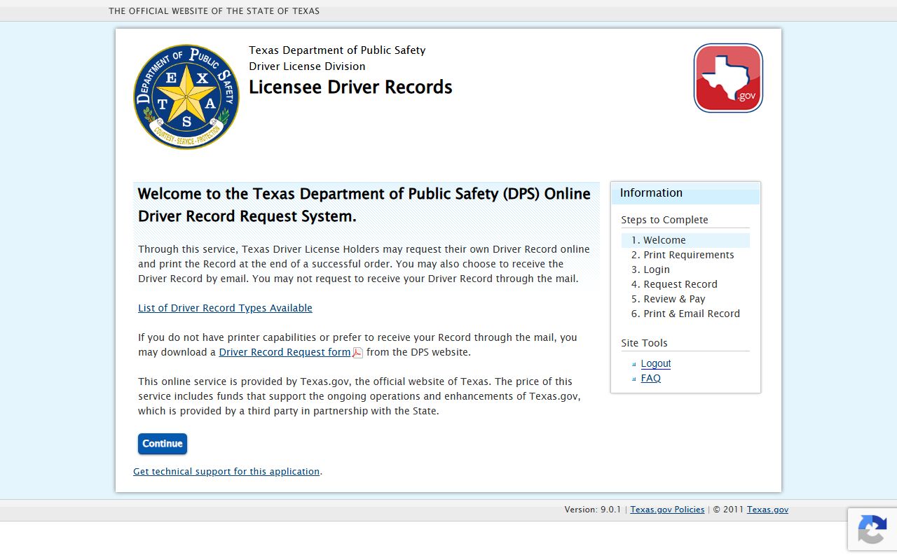 Collin County traffic court records and the Texas DPS driver record portal for state driving history
